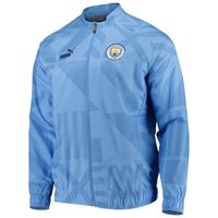 Men's Puma Light Blue Manchester City Pre-Match Raglan Full-Zip Training Jacket