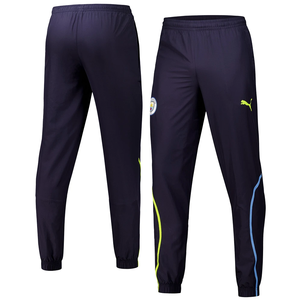 Pantalon tissé d'avant-match Puma bleu marine Manchester City dryCELL 2024/25 pour homme