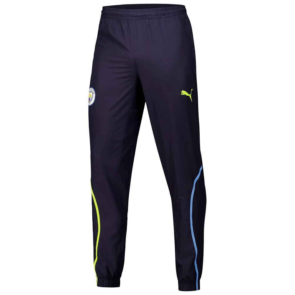 Pantalon tissé d'avant-match Puma bleu marine Manchester City dryCELL 2024/25 pour homme