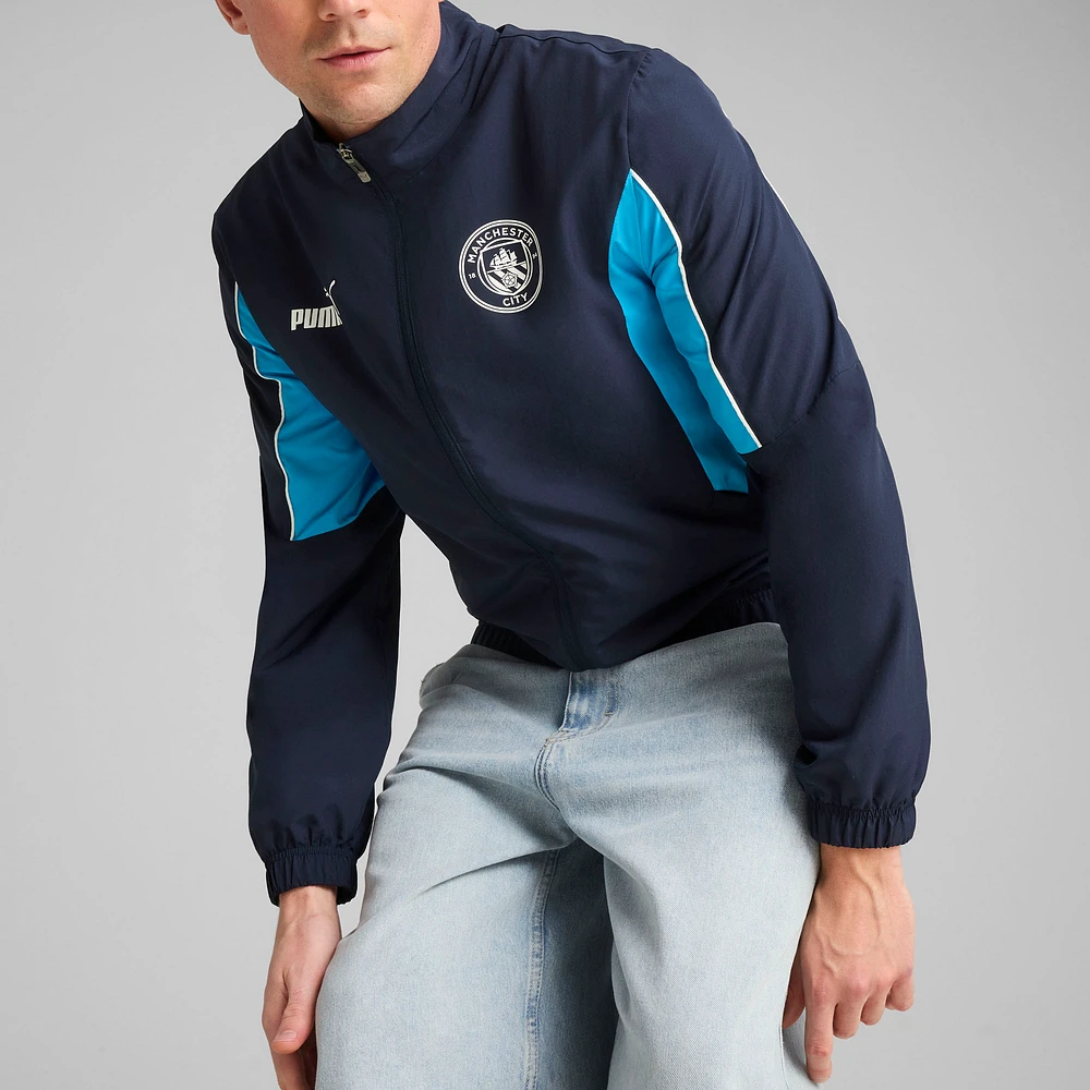 Men's Puma Navy Manchester City ftblARCHIVE Full-Zip Jacket