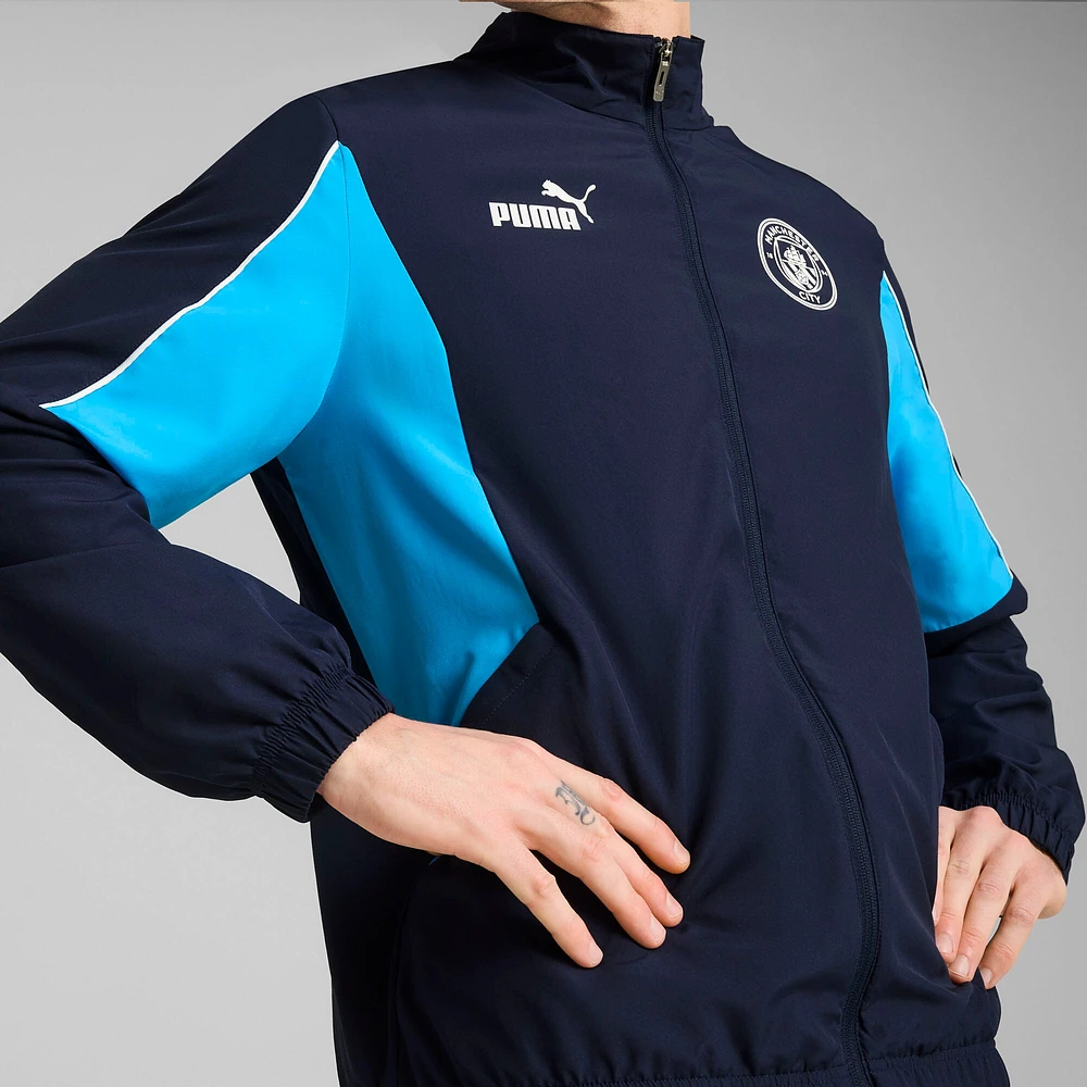 Men's Puma Navy Manchester City ftblARCHIVE Full-Zip Jacket