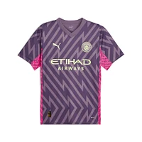 Men's Puma  Purple Manchester City 2023/24 Replica Short Sleeve Goalkeeper Jersey