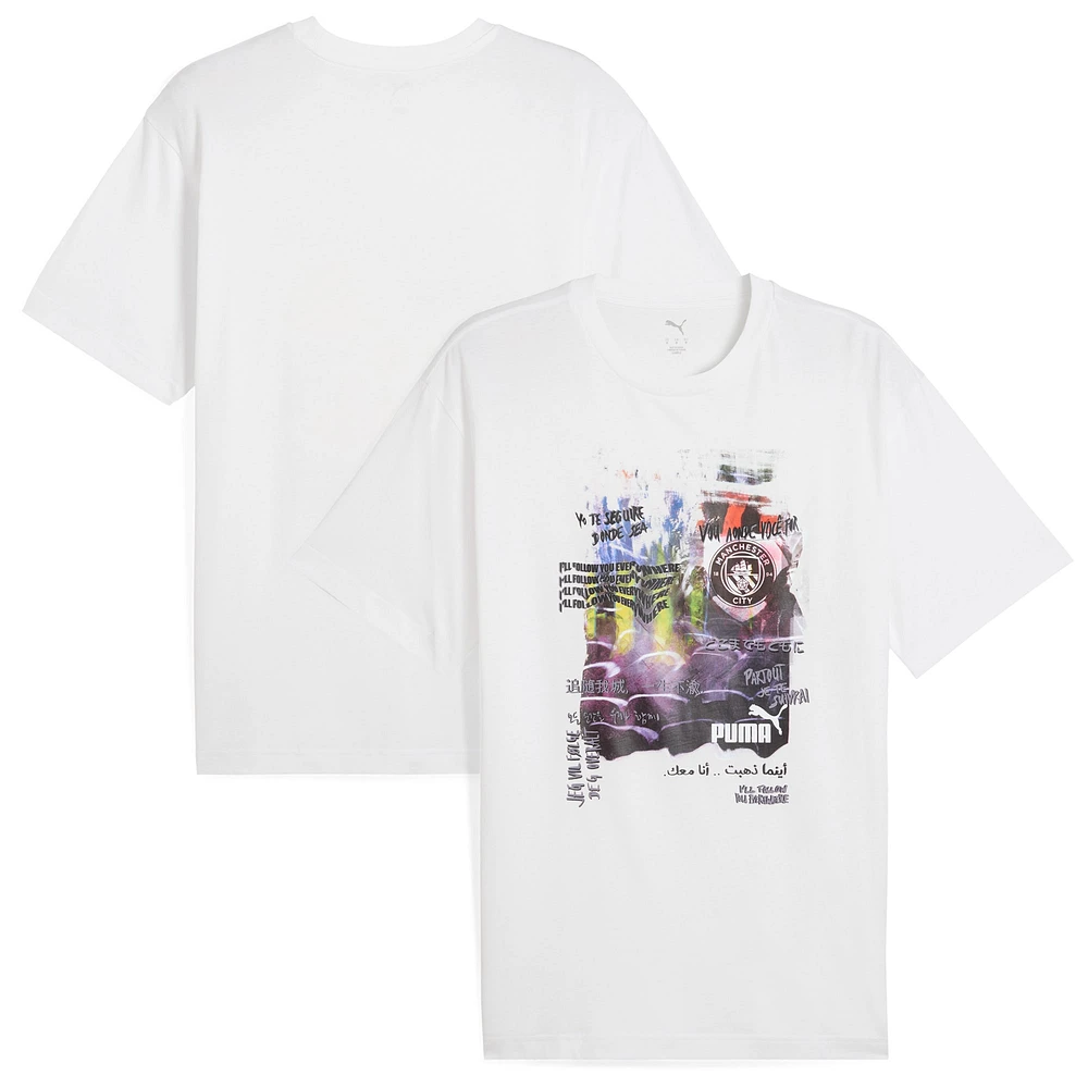 Men's Puma White Manchester City ftblNRGY+ T-Shirt