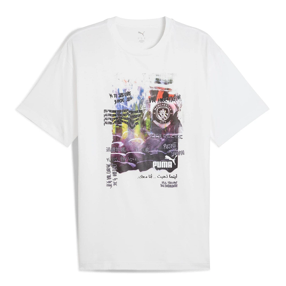 Men's Puma White Manchester City ftblNRGY+ T-Shirt