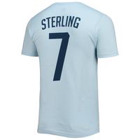 Men's Raheem Sterling Light Blue Manchester City Name & Number T-Shirt