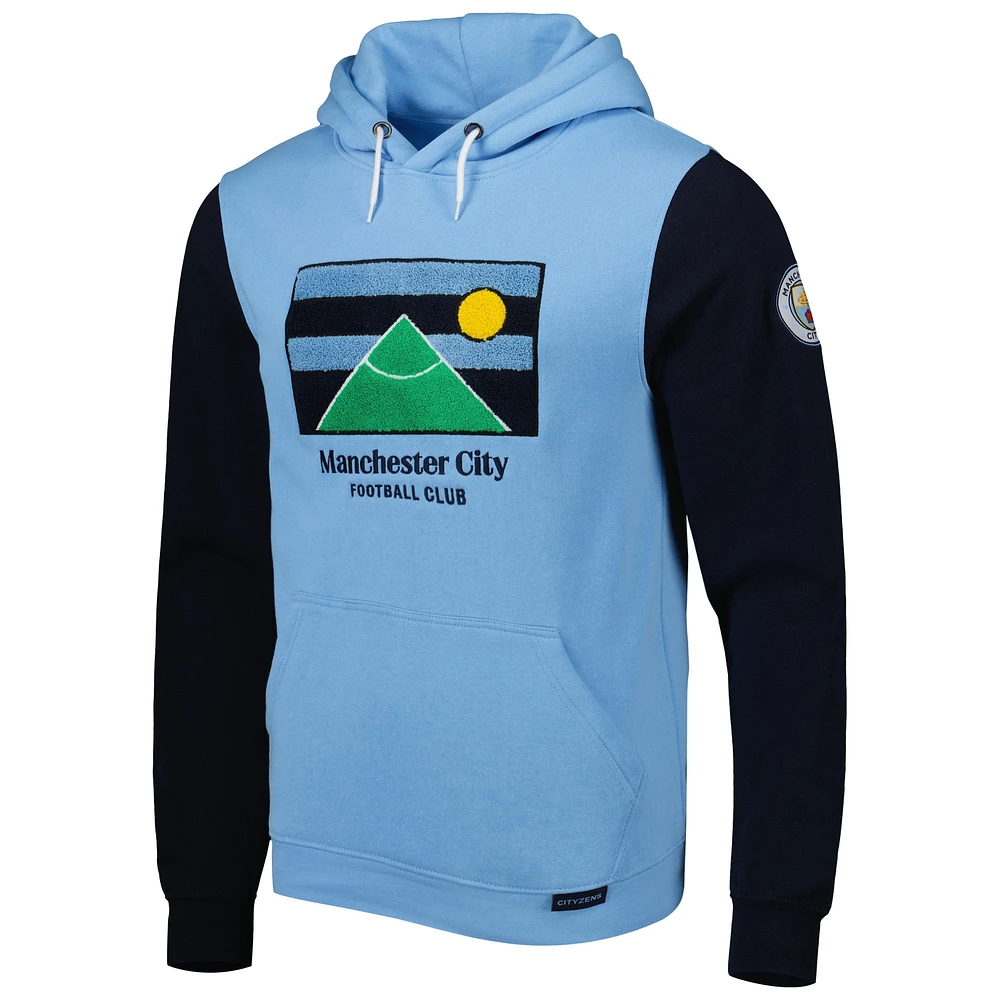Men's Sky Blue/Navy Manchester City Lifestyle Pullover Hoodie