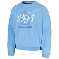 Men's Sky Blue Manchester City Foundation Oversized Raglan Pullover Sweatshirt