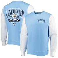 Sweat-shirt à enfiler rétro Manchester City bleu ciel pour homme