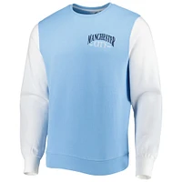 Sweat-shirt à enfiler rétro Manchester City bleu ciel pour homme