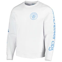 Men's White Manchester City Graffiti Pullover Sweatshirt