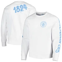 Men's White Manchester City Graffiti Pullover Sweatshirt