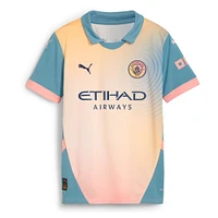 Youth Puma Blue Manchester City 2024/25 Fourth Replica Jersey