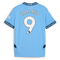 Youth Puma Erling Haaland Light Blue Manchester City 2024/25 Home Replica Player Jersey