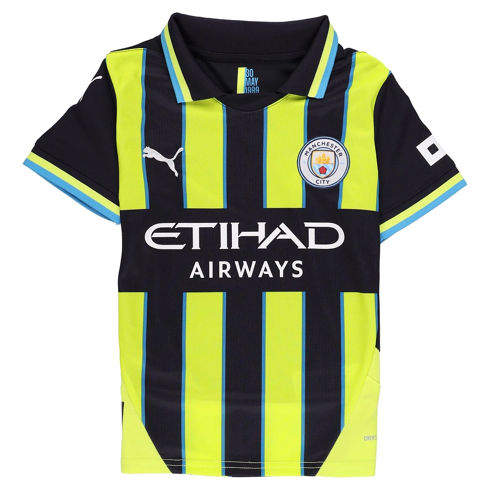 Maillot de joueur réplique extérieur Puma Erling Haaland bleu marine Manchester City 2024/25 pour jeunes