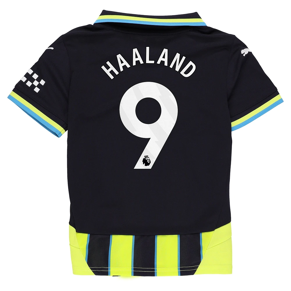 Youth Puma Erling Haaland Navy Manchester City 2024/25 Away Replica Player Jersey