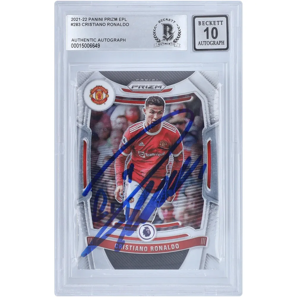 Cristiano Ronaldo Portugal National Team Autographed 2018 Panini Prizm  World Cup #154 BAS Authenticated Card