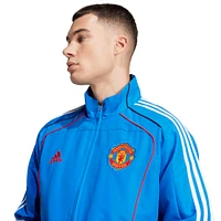 Veste de survêtement zippée intégrale adidas Urban Purist AEROREADY bleue Manchester United pour homme