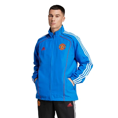 Veste de survêtement zippée intégrale adidas Urban Purist AEROREADY bleue Manchester United pour homme