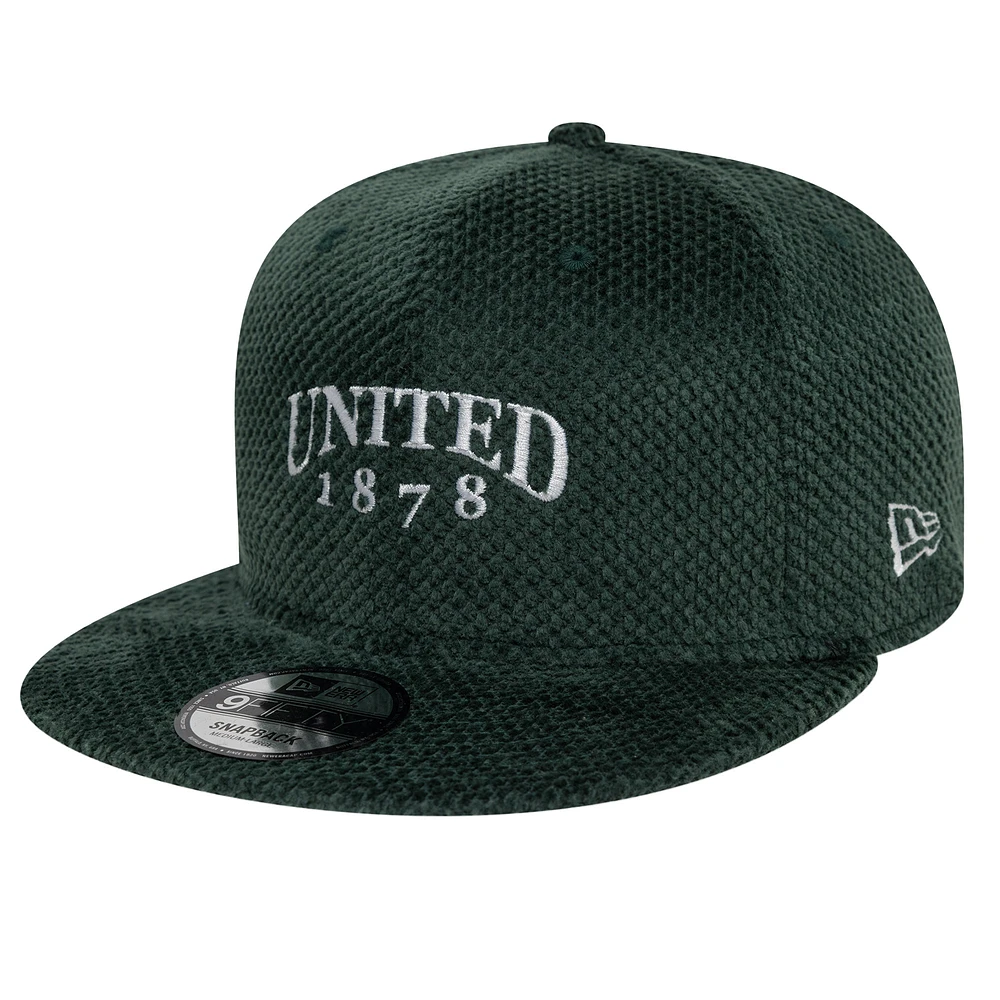 Men's New Era  Green Manchester United Bobble Terry 9FIFTY Snapback Hat