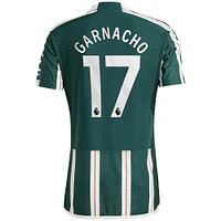 Men's adidas Alejandro Garnacho Green Manchester United 2023/24 Away Authentic Player Jersey