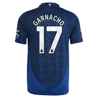 Maillot de joueur authentique adidas Alejandro Garnacho pour homme, bleu marine, Manchester United 2024/25 extérieur