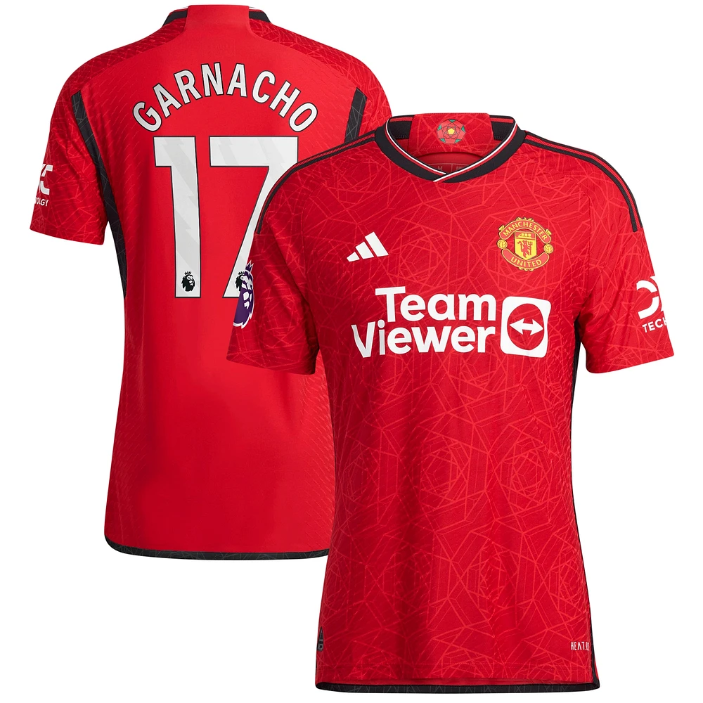 Men's adidas Alejandro Garnacho Red Manchester United / Home Authentic Player Jersey