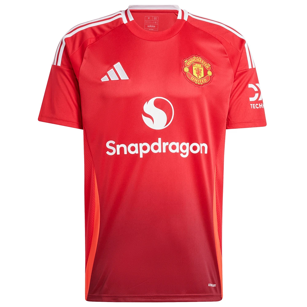 Maillot adidas Alejandro Garnacho pour homme, rouge, réplique du joueur de Manchester United 2024/25 domicile