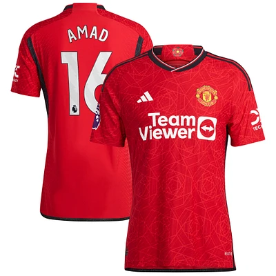 Maillot de joueur authentique Manchester United adidas Amad Diallo rouge pour homme