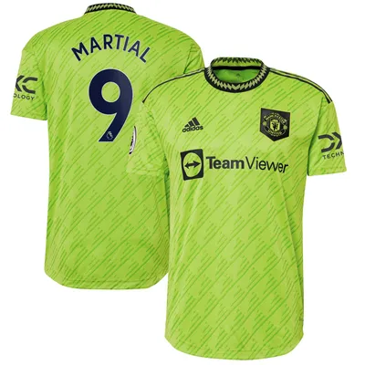 Anthony Martial Manchester United adidas 2022/23 Third Authentic Player Jersey - Neon Green