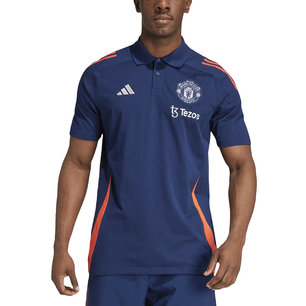 Men's adidas Blue Manchester United Tiro 24 Polo