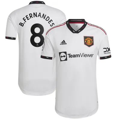 Bruno Fernandes Manchester United adidas 2022/23 Away Authentic Player Jersey - White