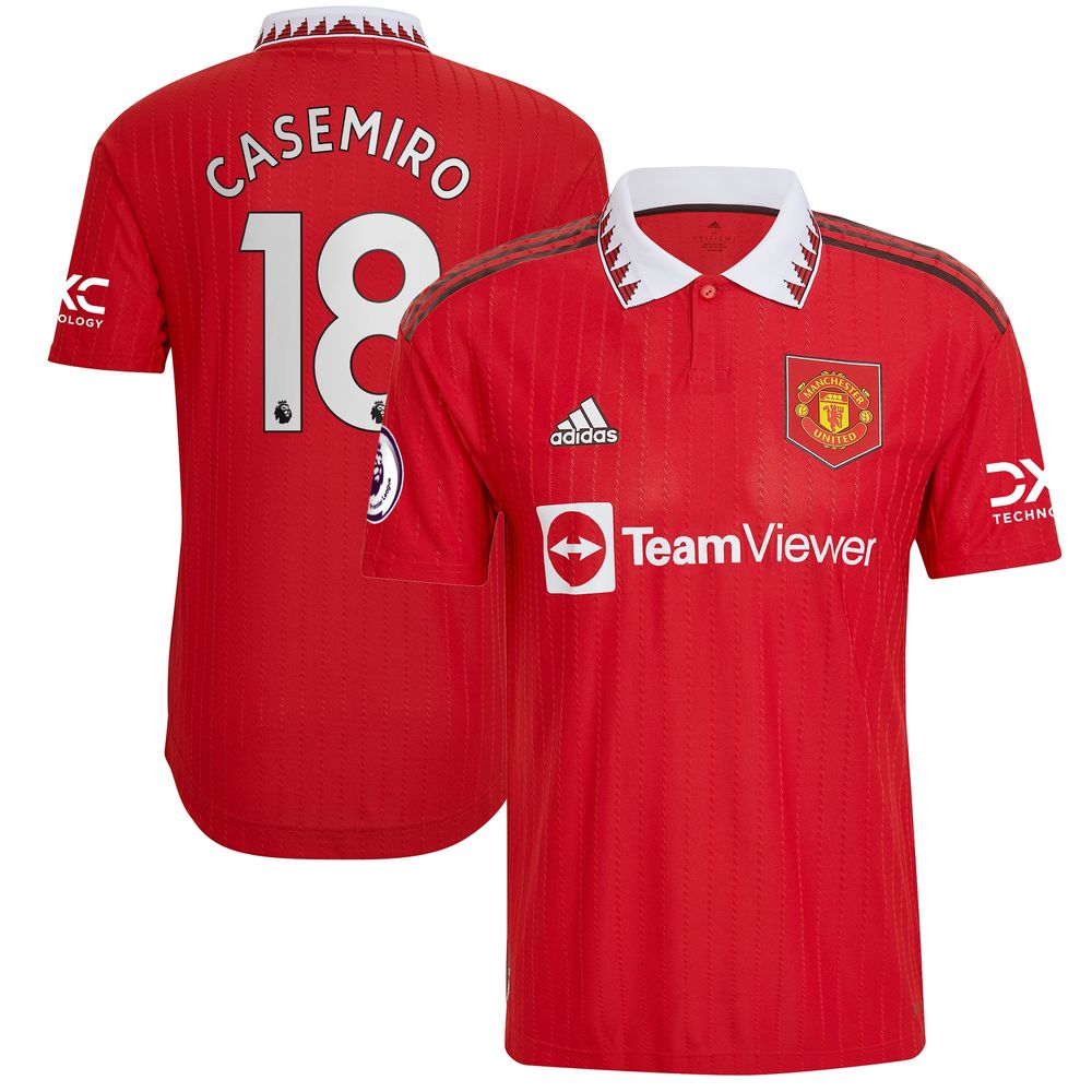 Men's adidas Carlos Casemiro Red Manchester United 2022/23 Home Authentic Player Jersey