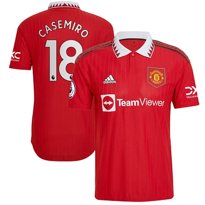 Maillot Manchester United 2022/23 Home Authentic Player adidas Carlos Casemiro rouge pour homme