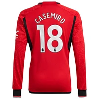 Men's adidas Casemiro Red Manchester United 2023/24 Home Replica Long Sleeve Player Jersey