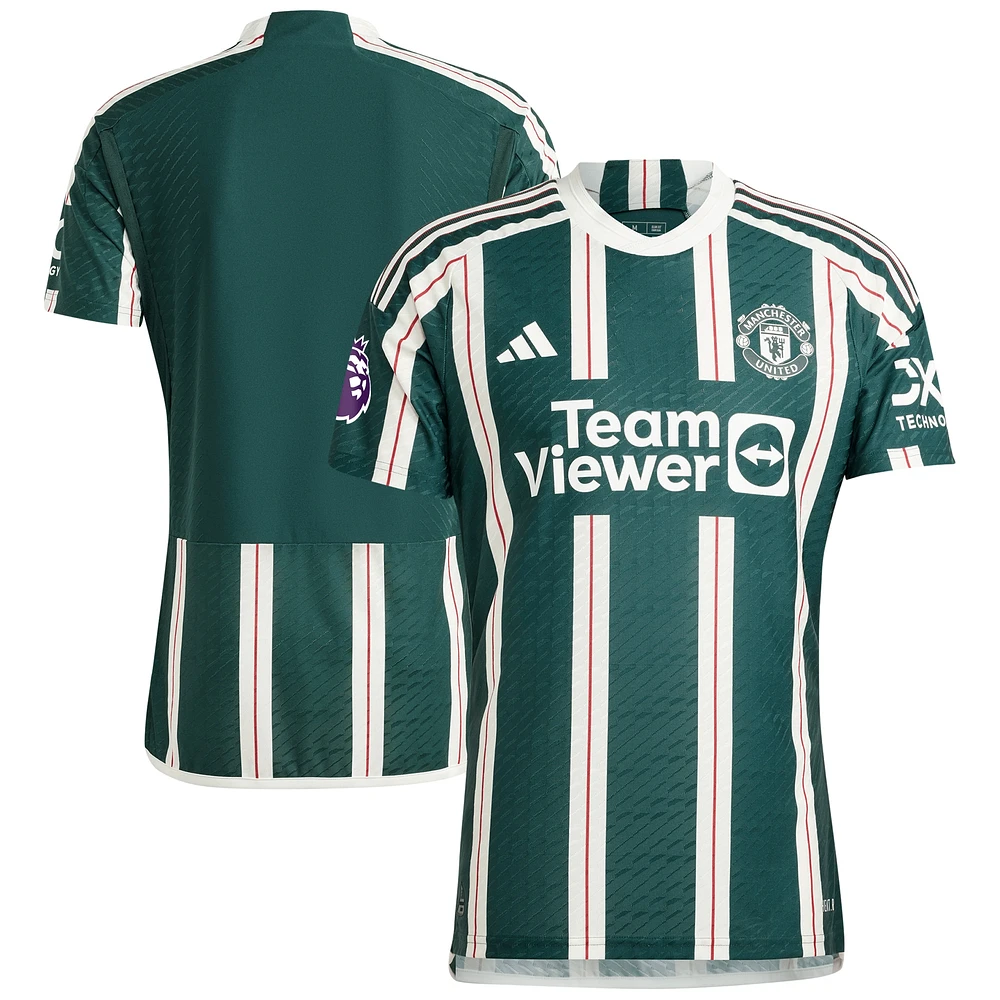 Maillot adidas Manchester United 2023/24 Extérieur Authentique Vert pour Homme