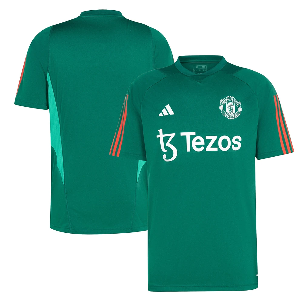 Maillot d'entraînement adidas vert Manchester United 2024/25 homme