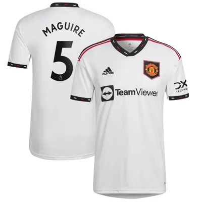 Harry Maguire Manchester United adidas 2022/23 Away Replica Player Jersey - White