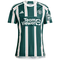 Maillot adidas Kobbie Mainoo Manchester United 2023/24 Extérieur Replica Player pour Homme Vert