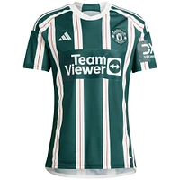 Maillot adidas Lisandro Martínez pour homme, réplique de joueur extérieur Manchester United 2023/24, vert