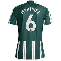 Maillot adidas Lisandro Martínez pour homme, réplique de joueur extérieur Manchester United 2023/24, vert