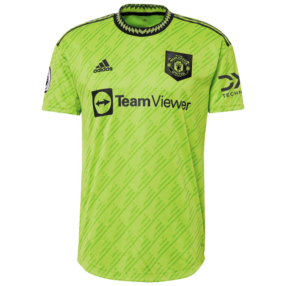 Men's adidas Lisandro Martínez Neon Green Manchester United 2022/23 Third Authentic Player Jersey