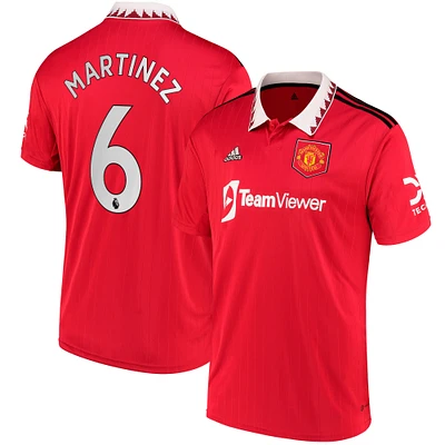 Maillot Manchester United 2022/23 Home Replica Player adidas Lisandro Martínez rouge pour homme