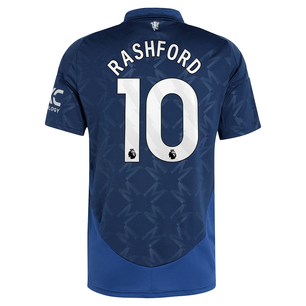 Maillot de joueur adidas Marcus Rashford bleu marine Manchester United 2024/25 extérieur réplique pour homme