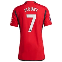 Maillot de joueur authentique adidas Mason Mount rouge Manchester United 2023/24 domicile pour homme