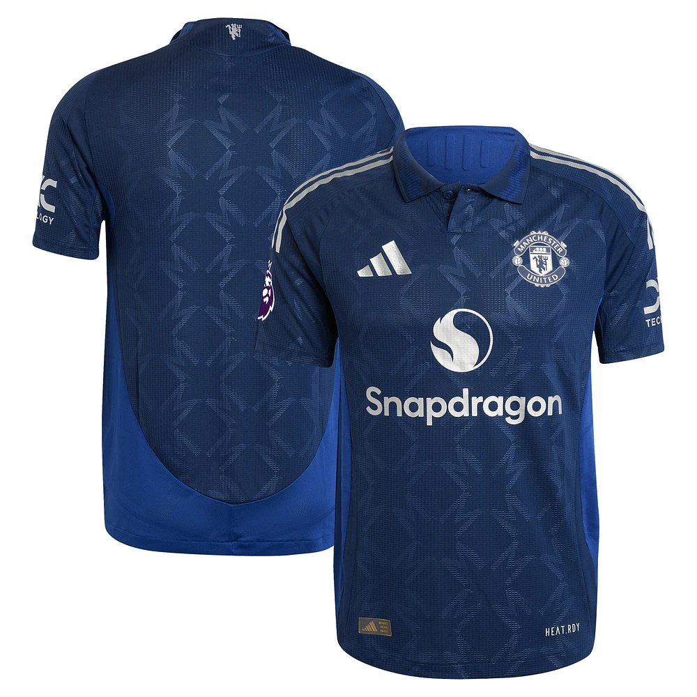 Maillot adidas homme bleu marine Manchester United 2024/25 extérieur authentique