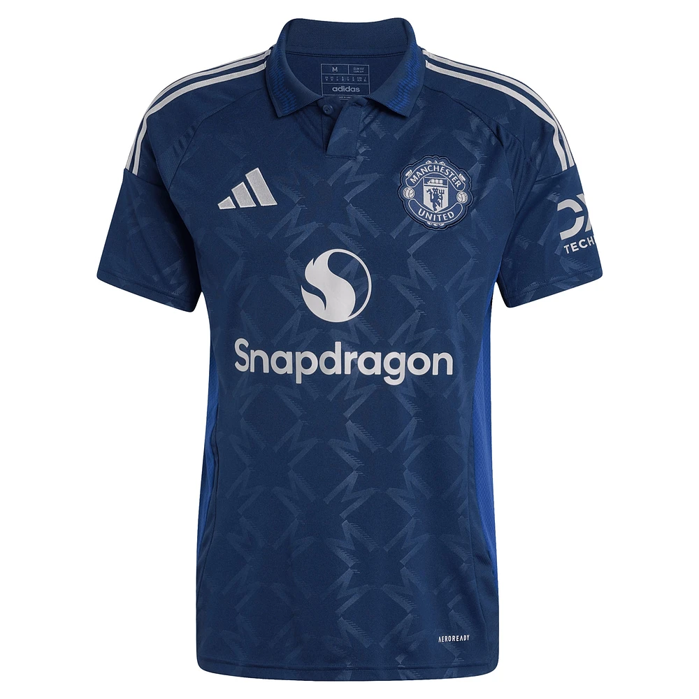 Maillot adidas bleu marine Manchester United 2024/25 extérieur réplique pour homme