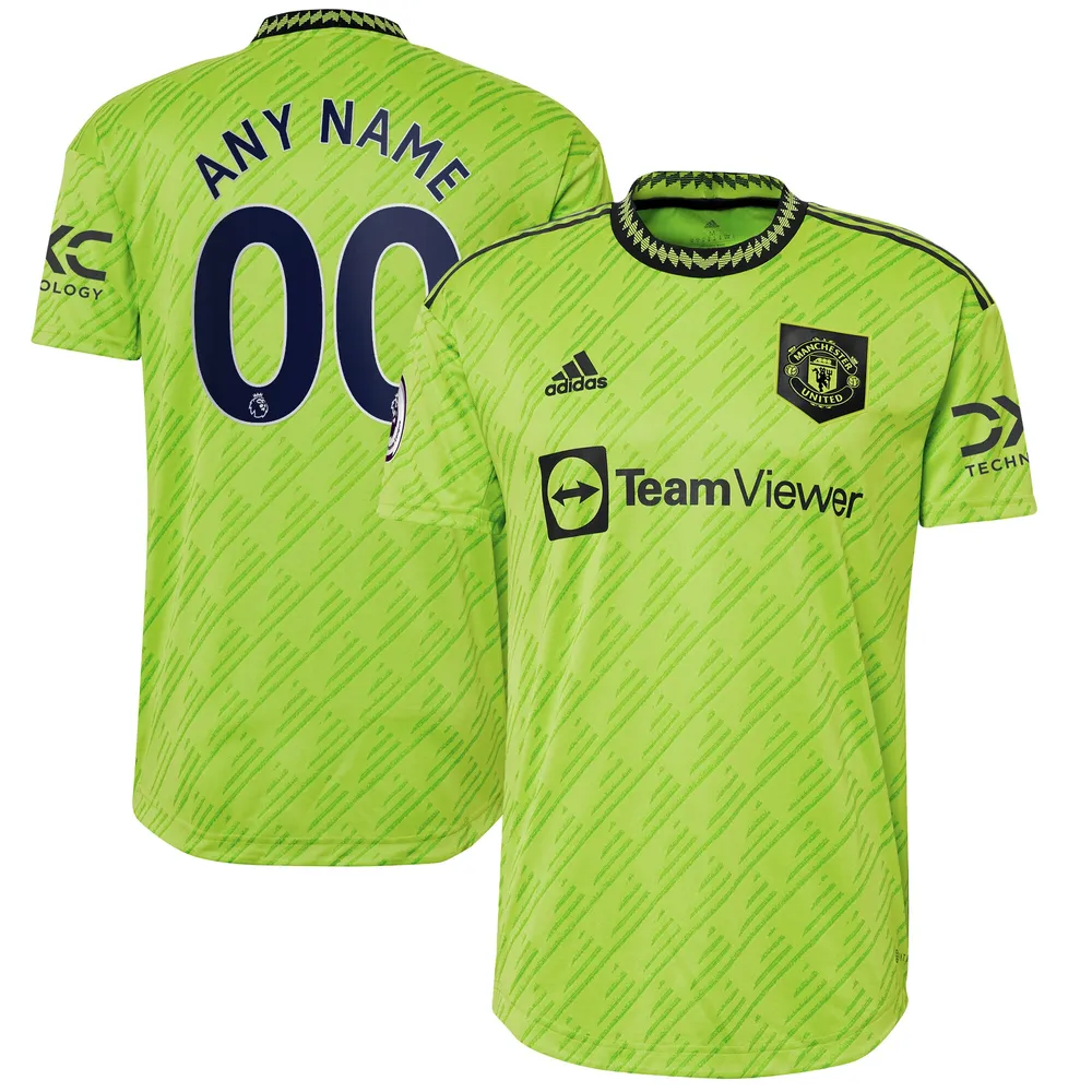 Manchester United adidas 2022/23 Third Authentic Custom Jersey - Neon Green | Green Tree Mall