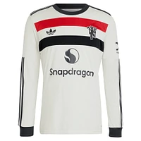 Maillot à manches longues réplique adidas Originals Alejandro Garnacho pour homme Manchester United 2024/25 crème