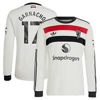 Maillot à manches longues réplique adidas Originals Alejandro Garnacho pour homme Manchester United 2024/25 crème