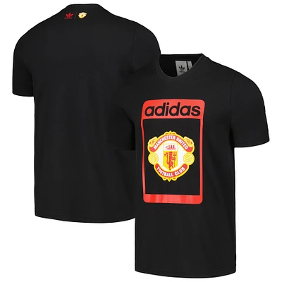 Men's adidas Originals  Black Manchester United Club T-Shirt